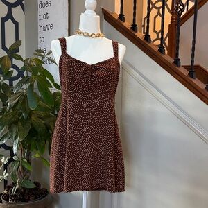 Cowgirl Romance Brown Polka Dot Dress 🤩